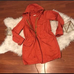 Loft Harvest Anorak Utility Jacket Orange